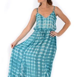 NWT $158 Walker & Wade Aqua Tie dye Hippie Dress size Small